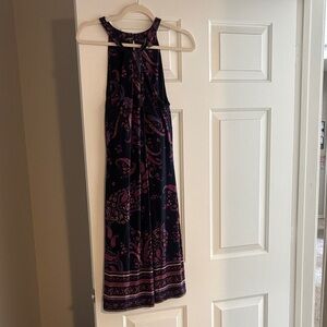 Tommy Bahama Navy Maxi Dress with Pink Paisley Print